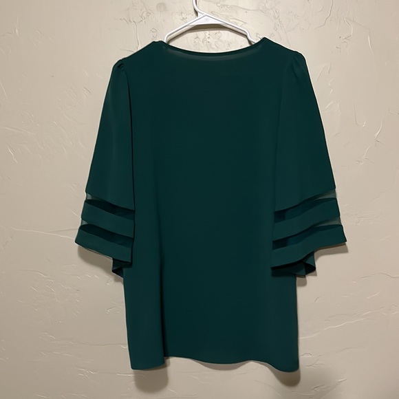 Green Blouse with Bell Sleeves - Picture 3 of 3